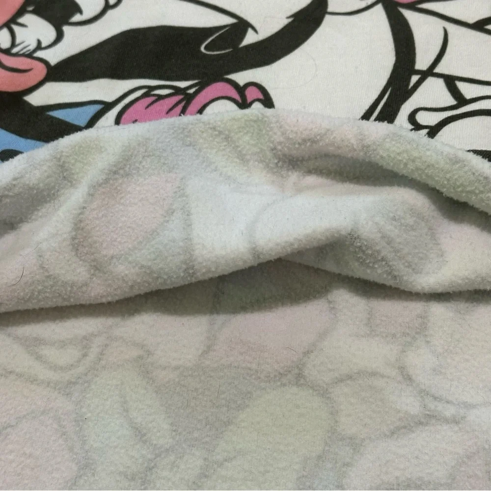 Disney Mickey Mouse Hoodie Sweater Cropped AOP Minnie Goofy Pluto Women’s Sz 2X - Picture 6 of 8